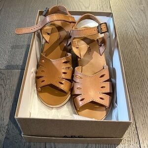 NWT A.P.C. Tan Leather Wedges - Size 37